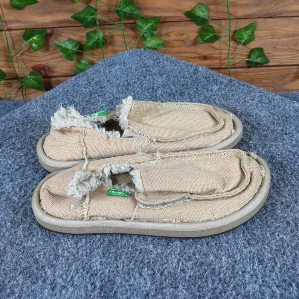 Sanuk Donna Hemp Chill Toddler Boys Casual Shoe Size‎ 10C Everyday Tan Fabric